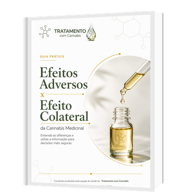 Capa do e-book Efeitos Adversos x Efeito Colateral da Cannabis Medicinal