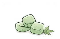 Ícone ilustrativo de gummies de cannabis medicinal