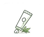 Ícone ilustrativo de creme tópico de cannabis medicinal